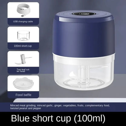 Mini hachoir à viande électrique, hachoir USB, outil de cuisine robuste et durable pour concassage, vidéo, 1995