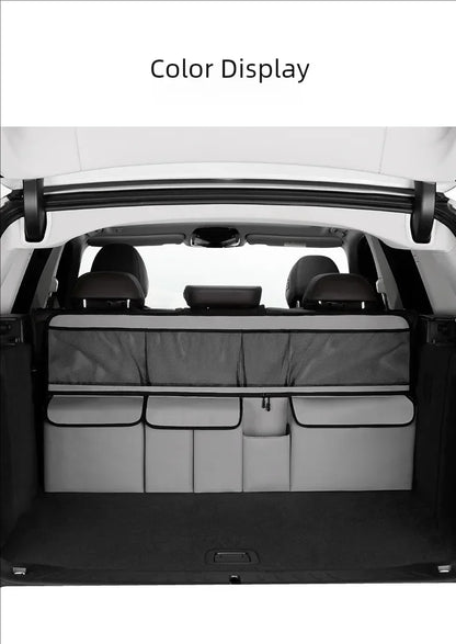 Sac de rangement pour coffre de voiture, sac suspendu pour dossier de siège de voiture SUV, sac de rangement multifonctionnel en maille, articles de rangement pour intérieur de voiture