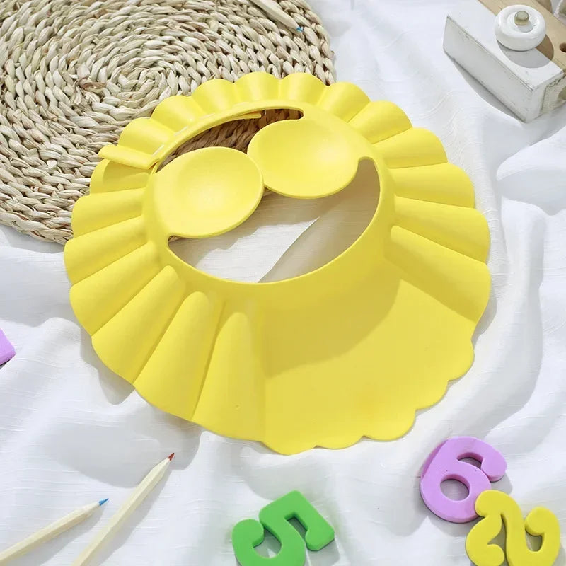 Chapeau de douche pour enfants, Protection des oreilles, bonnet souple pour bébé, lavable pour cheveux réglable, shampoing pour enfants, couvre-tête de Protection pour le bain
