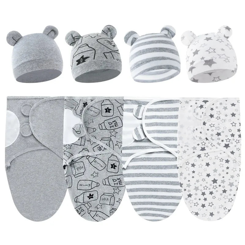 Bébé lange d'emmaillotage doux cocon bébé couvertures nouveau-né lange d'emmaillotage chaud coton bébé literie couverture