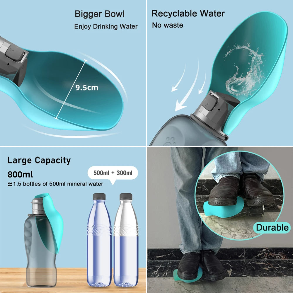 Portable Chien Bouteille D'eau Pour Les Petits Grands Chiens En Plein Air Marche Chiot Potable Bol Chat Buveur Labrodor Yorkshire Fournitures Pour Animaux De Compagnie