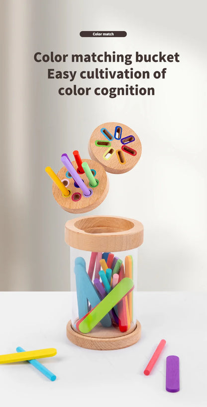 Jouets Montessori en bois, jouets de tri des couleurs, motricité Fine, jeux de correspondance sensorielle, jouets éducatifs pour enfants de 1 à 3 ans, cadeau de 3 ans et plus