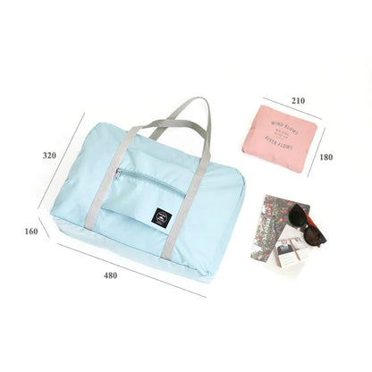 Sac de voyage pliant imperméable de couleur unie, sac à bagages léger de grande capacité