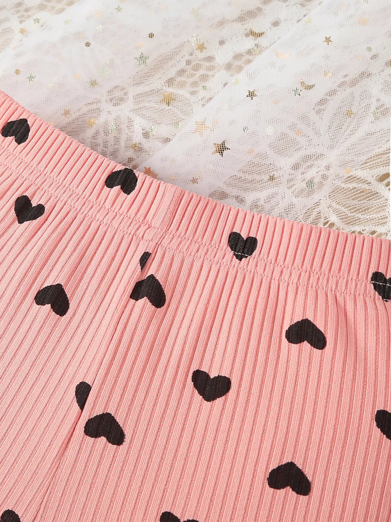 Kukitty – ensemble de vêtements 3 pièces pour nouveau-né fille, barboteuse à manches longues, imprimé cœur, haut et pantalon, bandeau, tenues en tricot