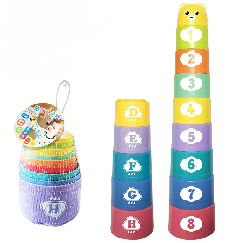 Enfant cerveau réponse bataille pli tasse main vitesse compétition pli tasse bébé pile jeu éducation précoce Puzzle Train jeux de société jouet