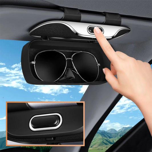 Étui à lunettes pour visière de voiture, ABS de qualité supérieure, flocage intérieur de lunettes de soleil, organisateur, mallette de rangement, boîte de Protection anti-rayures pour lunettes
