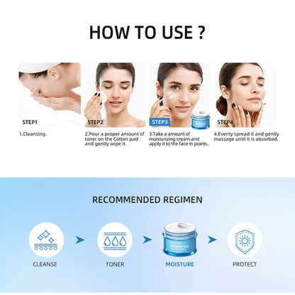 Crème Gel à l'acide hyaluronique, hydratante pour le visage, pour hydrate et lisse, peau Extra sèche, nourrissante, améliore la sécheresse, Lotion pour le visage