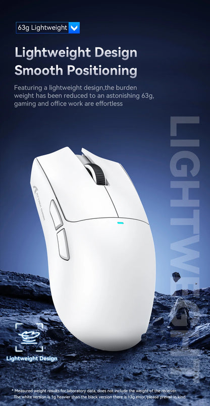 ATTACK SHARK X11 Souris de jeu sans fil légère avec rétroéclairage RVB, jusqu'à 22 K DPI, capteur optique PAW3311, commutateur HUYU