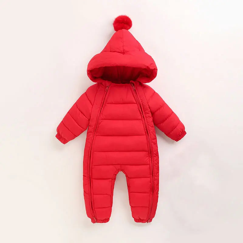 OLEKID automne hiver nouveau-né bébé barboteuse à capuche Plus velours enfant en bas âge garçon combinaison nouveau-né Snowsuit infantile bébé fille salopette