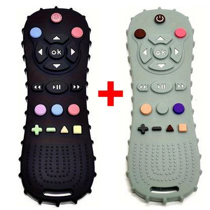 Anneau de dentition en Silicone avec télécommande pour bébé, 1 pièce, gants Anti-alimentation, sucette, Bracelet, bâton de dentition, jouets à mordre