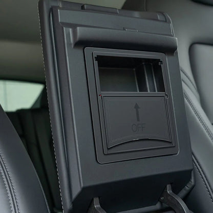 Accoudoir central caché, boîte de rangement, support de verre, organisateur de Console, accessoires pour Tesla modèle 3 Highland 2025 modèle Y 2021 – 2025