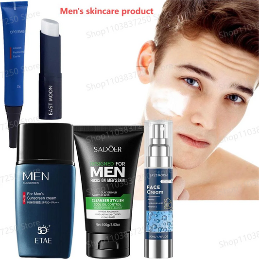 Crème de soin pour hommes/crème pour les yeux nettoyant crème solaire baume à lèvres hydratant nettoyage nourrissant produit de soin pour la peau