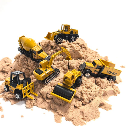 Ensemble de voiture et camion grue, jouets de Parking, véhicule d'ingénierie en alliage, tracteur, pelle, Construction pour garçon, cadeau d'anniversaire pour enfants