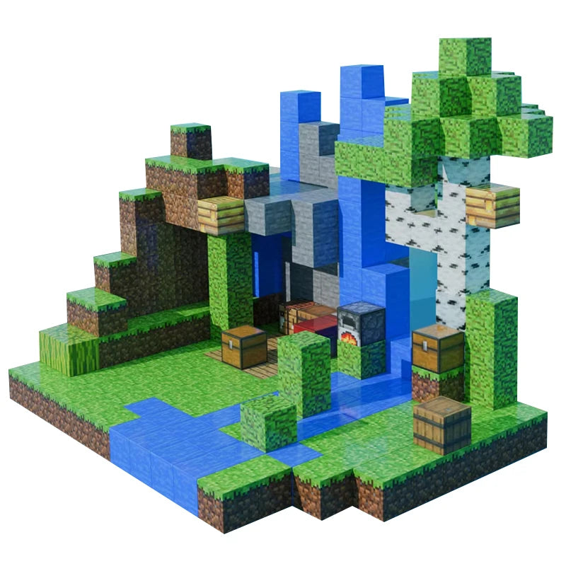 Blocs de construction magnétiques blocs de construction de jouets ensemble complet de blocs de construction de jouets d'assemblage de bricolage pour enfants jeux de construction de table 1 juin