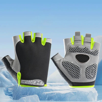 Gants de vélo pour hommes et femmes, demi-doigt, de gymnastique, mitaines respirantes et antidérapantes, pour Fitness, entraînement sportif