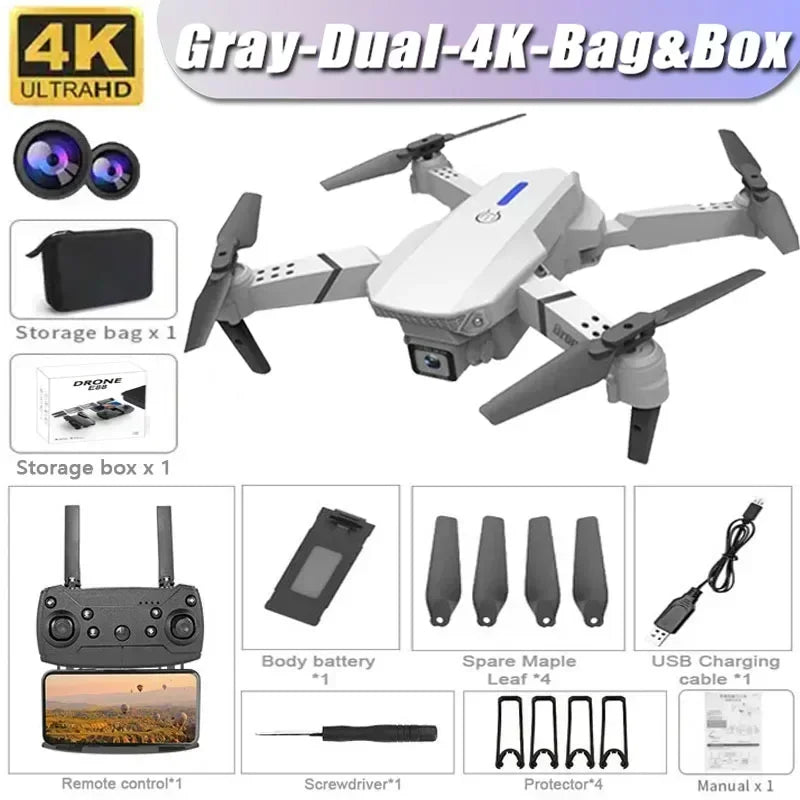 2025 E88 professionnel grand Angle RC Dron HD 4K Mode caméra pliable hélicoptère avion quadrirotor Drone enfant cadeau jouets ﻿