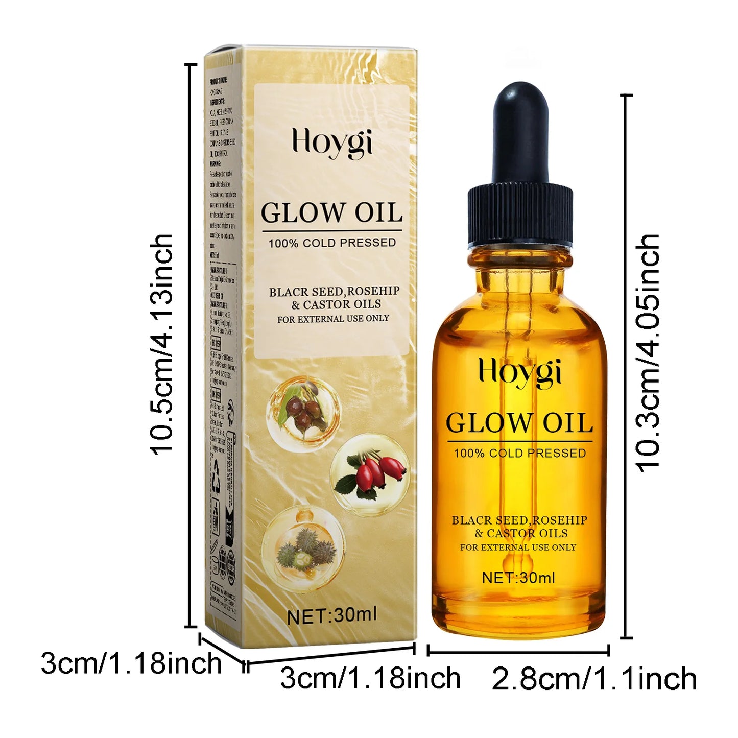Huile pour le visage Anti-âge traitement du visage hydratant réducteur de rides pour peau sèche huile de rose musquée éclaircissante 30ml Non grasse