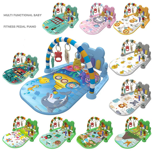 Support de Fitness pour bébé, jeu de musique, jouets d'activité de gymnastique, couverture rampante pour Piano pour nouveau-né, tapis de jeu à pédales, éducation précoce, cadeaux de 0 à 36 mois