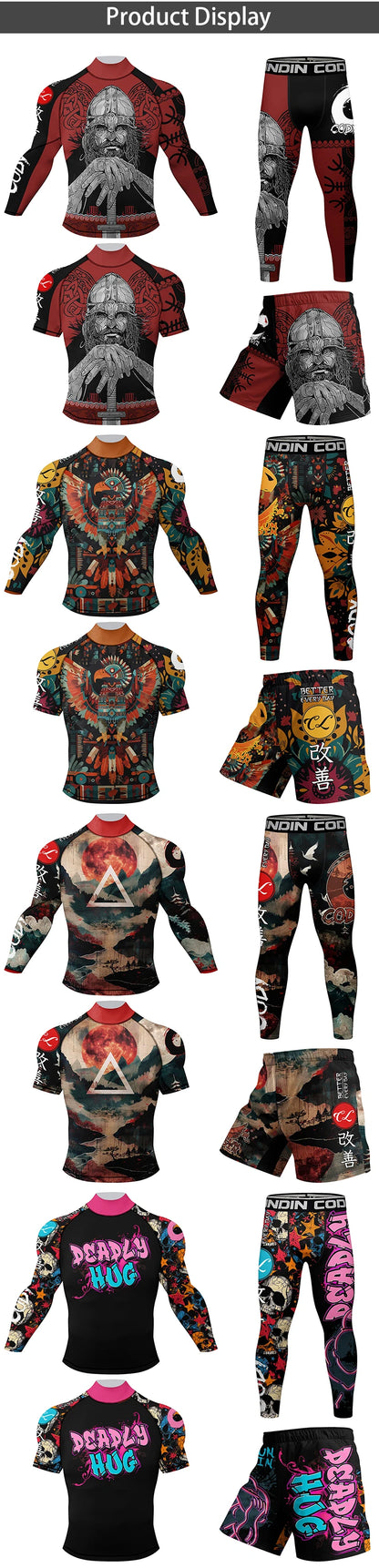 Cody Lundin nouveaux modèles personnalisés manches courtes Polyester extensible éruptions cutanées Shorts MMA BJJ ensembles avec ceinture en caoutchouc