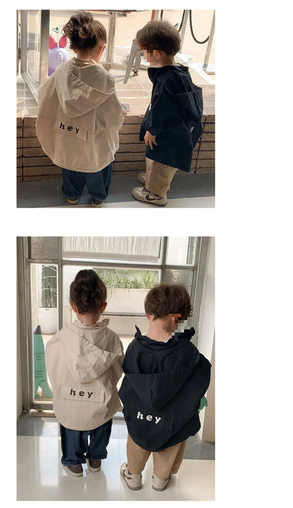 Veste à Capuche avec Fermeture Éclair pour Enfant Garçon et Fille, Vêtement à la Mode avec Dessin Animé, Chemise avec Lettres, Nouvelle Collection Printemps Automne 2024