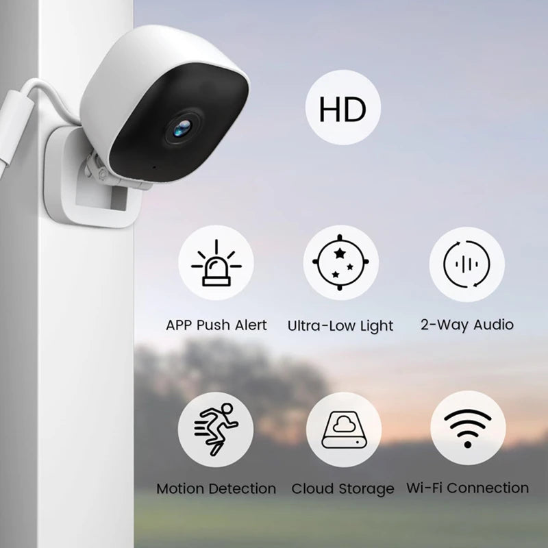 Xiaomi 4K Mini caméra de sécurité couleur Vision nocturne moniteur WiFi IP65 étanche détection de mouvement Surveillance avec Audio bidirectionnel