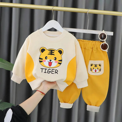 Nouveau printemps automne bébé vêtements enfants garçons filles dessin animé T-Shirt pantalon 2 pièces/ensembles enfant en bas âge Costume décontracté infantile enfants survêtements
