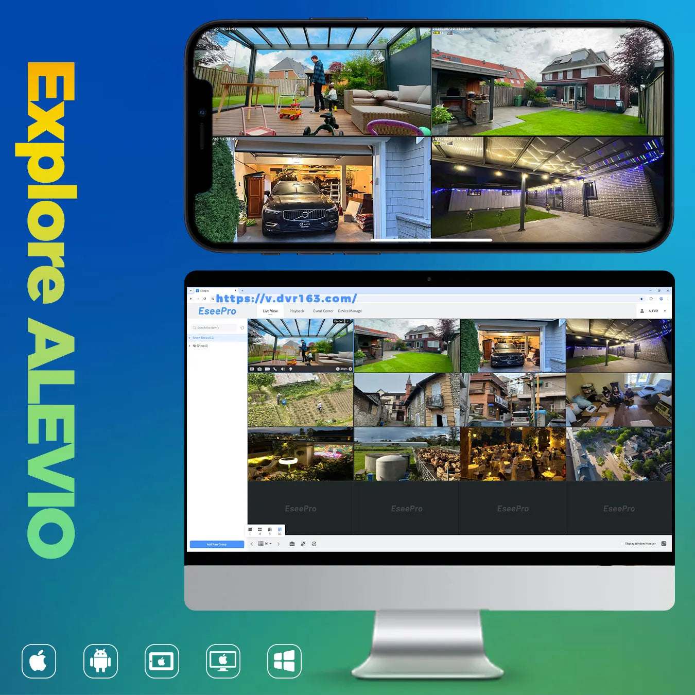 ALEVIO 2.5K caméra solaire extérieure caméra sans fil WIFI Ultra veille temps PIR lumière de mouvement couleur Vision nocturne AI détecter batterie Cam
