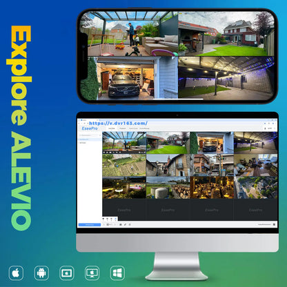 ALEVIO 2.5K caméra solaire extérieure caméra sans fil WIFI Ultra veille temps PIR lumière de mouvement couleur Vision nocturne AI détecter batterie Cam
