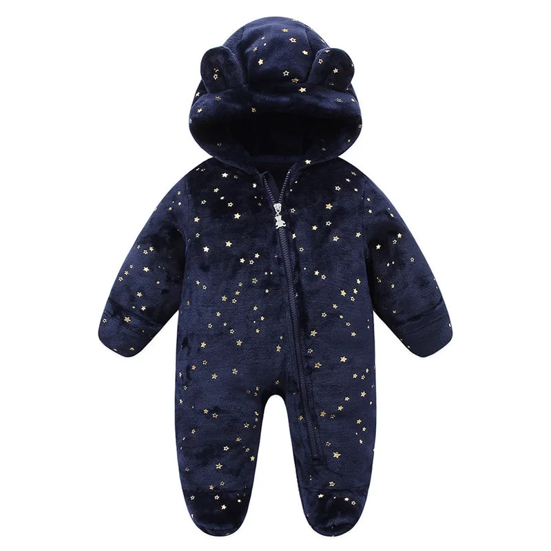 Vêtements doux pour nouveau-né, flanelle, automne hiver, pour bébés garçons et filles, combinaison de dessin animé, body chaud pour bébés de 0 à 12 mois