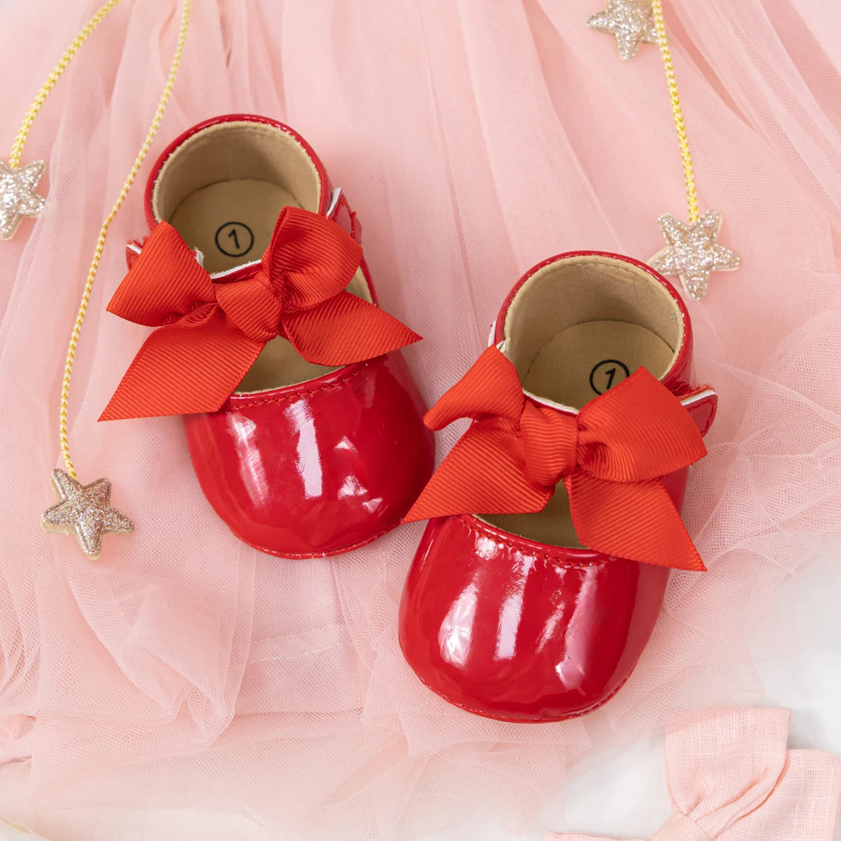 Meckior bébé chaussures nœud papillon semelle en caoutchouc anti-dérapant PU Ballet pantoufles bébé fille robe chaussures premier marcheur enfant en bas âge berceau chaussures