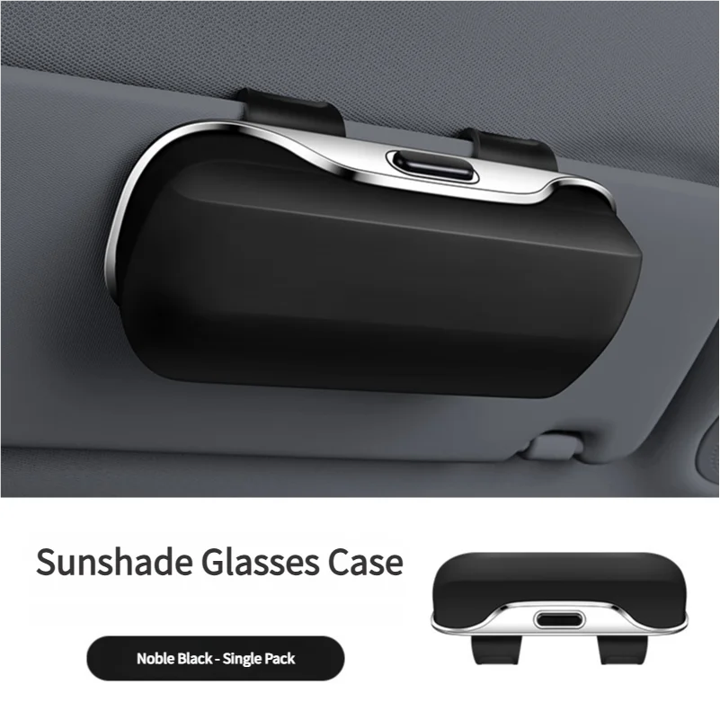 Étui à lunettes pour visière de voiture, ABS de qualité supérieure, flocage intérieur de lunettes de soleil, organisateur, mallette de rangement, boîte de Protection anti-rayures pour lunettes