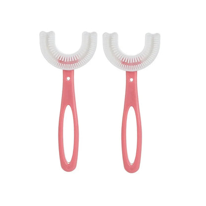 Brosse à dents en Silicone pour bébé, 360 degrés, en forme de U, anneaux de dentition, brosse pour bébé, soins buccaux, nettoyage