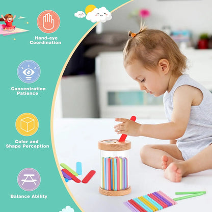 Jouets Montessori en bois, jouets de tri des couleurs, motricité Fine, jeux de correspondance sensorielle, jouets éducatifs pour enfants de 1 à 3 ans, cadeau de 3 ans et plus