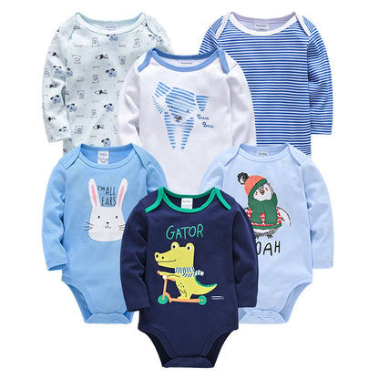Kavkas – body pour bébés garçons et filles, 6 pièces, manches longues, 100% coton, vêtements pour bébés de 0 à 12 mois, combinaison pour nouveau-né
