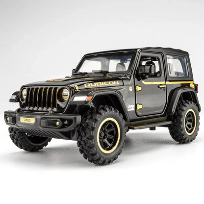 Tout-terrain 7 portes pour modèle de voiture jouet Wrangler moulé sous pression, véhicule en alliage métallique à l'échelle 1/32 pour enfants garçons filles adultes, portes ouvertes, légères