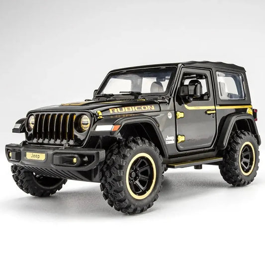 Tout-terrain 7 portes pour modèle de voiture jouet Wrangler moulé sous pression, véhicule en alliage métallique à l'échelle 1/32 pour enfants garçons filles adultes, portes ouvertes, légères