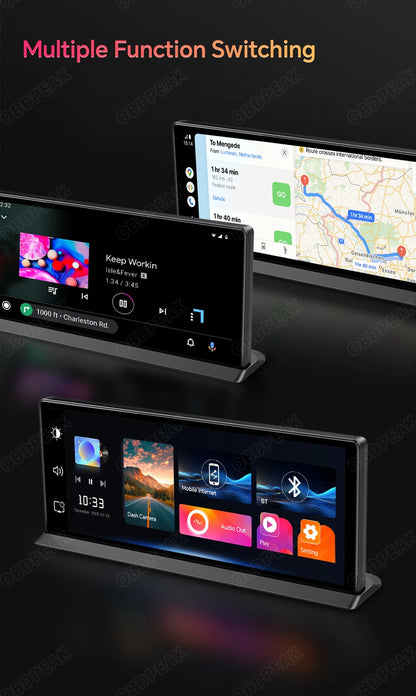 Caméra de tableau de bord sans fil pour voiture, K2 Pro, DVR 4K, Carplay, Android Auto, écran AI, enregistreur vidéo Len pour touristes, navigation GPS, tableau Prada, 11.3 pouces