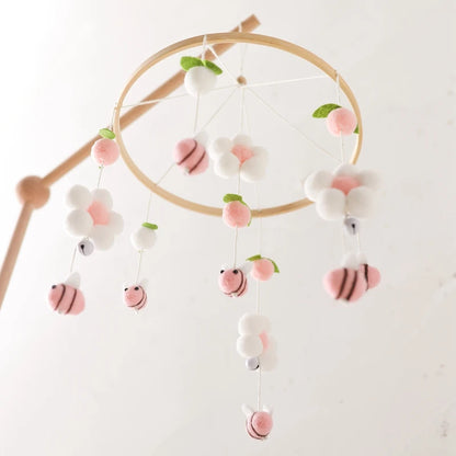 Berceau de bébé lit Mobile cloche hochet jouets en bois Crochet étoiles pendentif lit cloche jouets nouveau-né confort berceau support suspendus jouets cadeaux