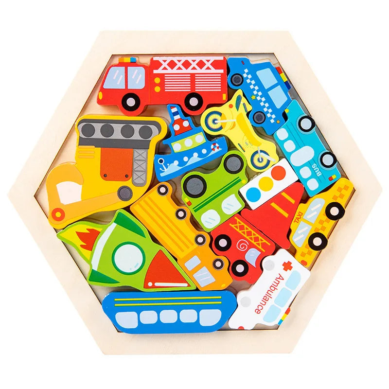 Jouet pour bébé Puzzle en bois Puzzle 3D créatif pour le développement de l'intelligence des enfants Ealy jouet éducatif pour les enfants