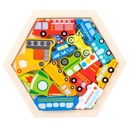 Jouet pour bébé Puzzle en bois Puzzle 3D créatif pour le développement de l'intelligence des enfants Ealy jouet éducatif pour les enfants
