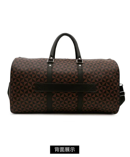 Sacs de voyage rétro géométriques en PU pour femmes, grande capacité, sacs à bandoulière classiques de haute qualité, couleurs assorties, 2024