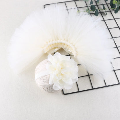 Ylsteed – tenues de photographie pour nouveau-né fille, jupe Tutu faite à la main avec bandeau fleuri, vêtements de princesse, accessoires Photo pour bébé fille