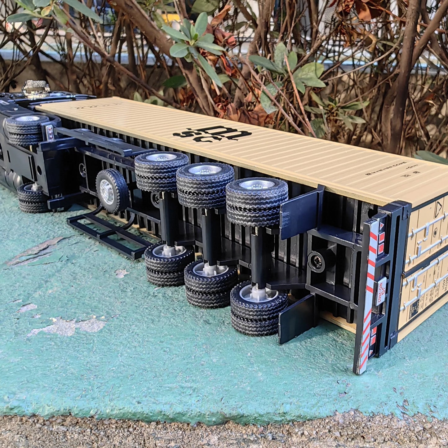 1:50 grand camion en alliage moulé sous pression modèle de voiture jouets conteneur retirer son et lumière véhicules de Transport modèle jouets pour garçons cadeaux