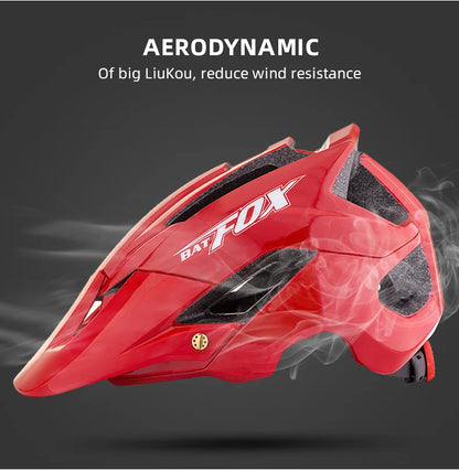 BATFOX-Casque de vélo pour homme, casque de vélo, casque de vélo de montagne, casque de vélo VTT, casquettes de vélo