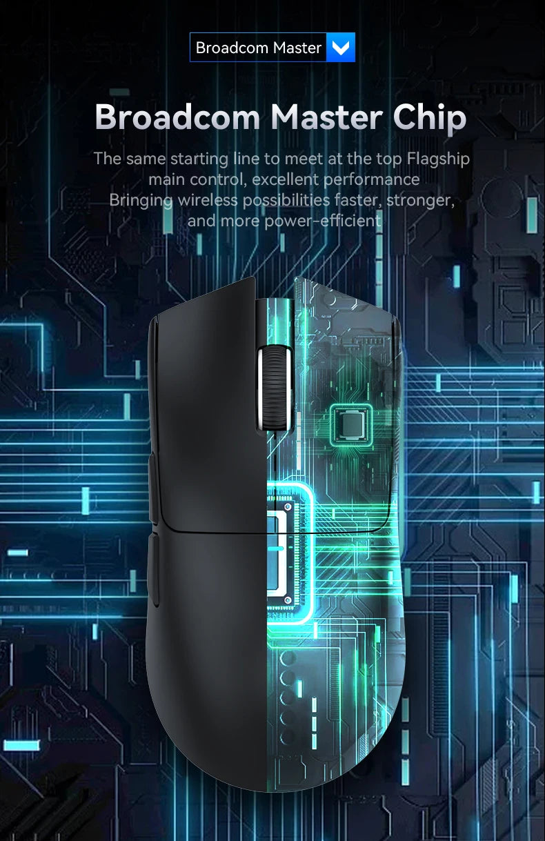 ATTACK SHARK X11 Souris de jeu sans fil légère avec rétroéclairage RVB, jusqu'à 22 K DPI, capteur optique PAW3311, commutateur HUYU