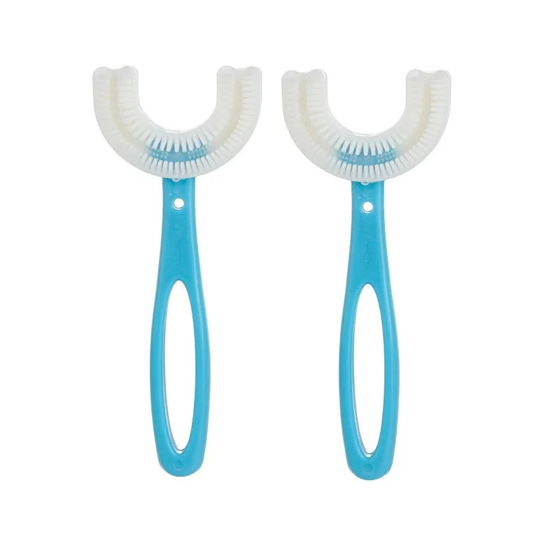 Brosse à dents en Silicone pour bébé, 360 degrés, en forme de U, anneaux de dentition, brosse pour bébé, soins buccaux, nettoyage