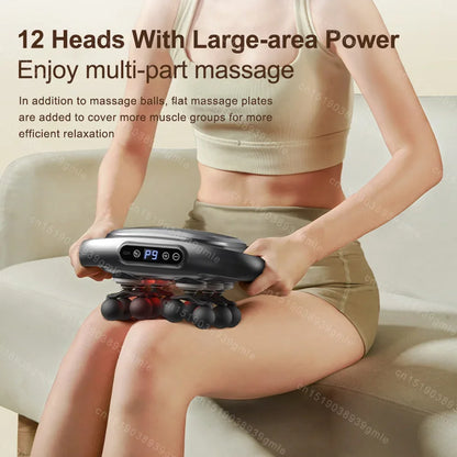 Pistolet de Massage électrique à 12/8 têtes, Relaxation musculaire, Massage du dos à haute fréquence, pistolet de Massage des tissus profonds