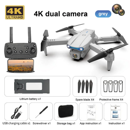 Drone professionnel E99 Pro avec caméra 4K, photographie aérienne, caméra HD pour touristes, évitement d'obstacles à trois côtés, quadrirotor