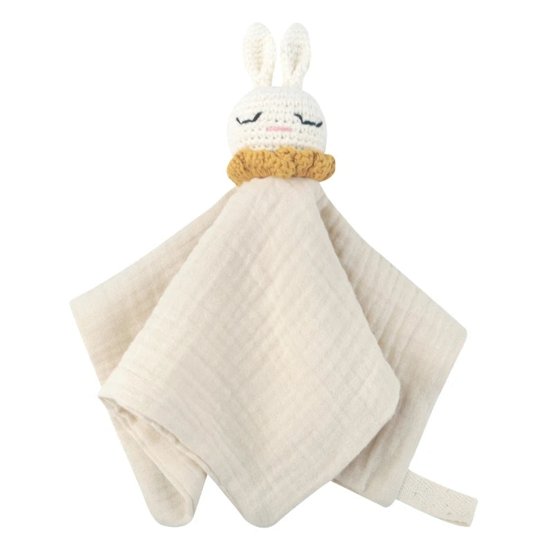 Bébé bébé apaiser serviette réconfortante Crochet lapin rot tissu sommeil apaisant poupée jouet pacifier sucette bavoir pour les