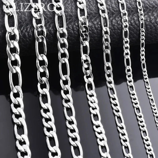 Collier en argent Sterling 925, 2-12mm de largeur 40-75cm, longue chaîne avec fermoir à homard, bijoux de fiançailles pour hommes et femmes, vente en gros